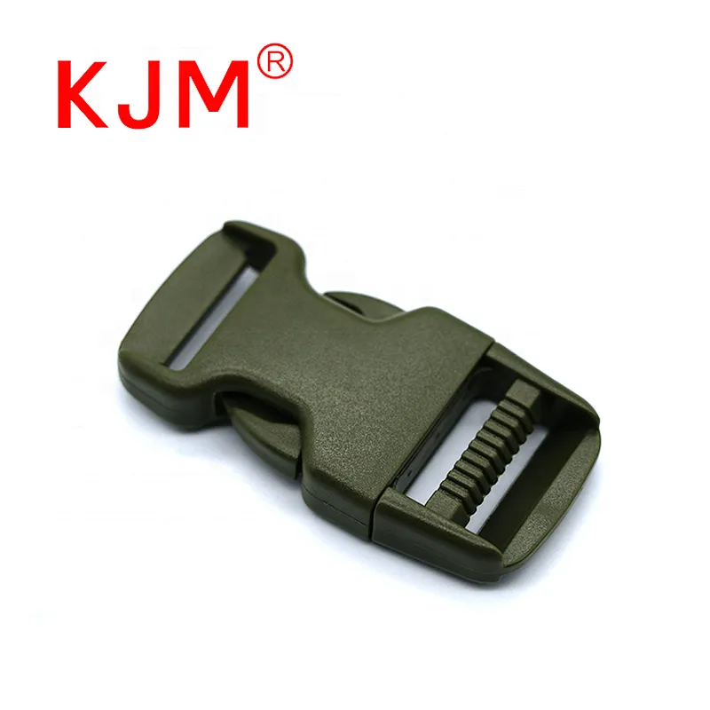 KJM heavy duty adjustable 25mm plastic strap belt side release buckle bag for backpack
