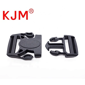 KJM Wholesale Black Plastic Side Release Strap Buckle for Camera Bag and Hiking Backpack