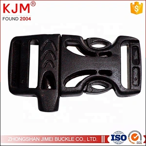 KJM 25mm Plastic Adjustable Side Release Buckle with Whistle for Backpack Sternum Strap