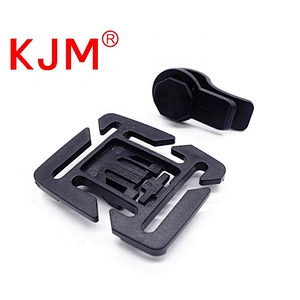 KJM Cheap Price 25mm Plastic Webbing Fixed Clip Buckle for Hiking Travel Backpack Drinking Water Tube