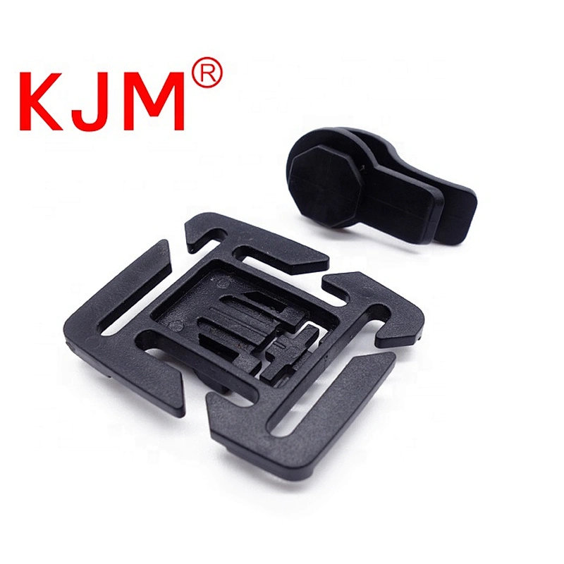 KJM Cheap Price 25mm Plastic Webbing Fixed Clip Buckle for Hiking Travel Backpack Drinking Water Tube