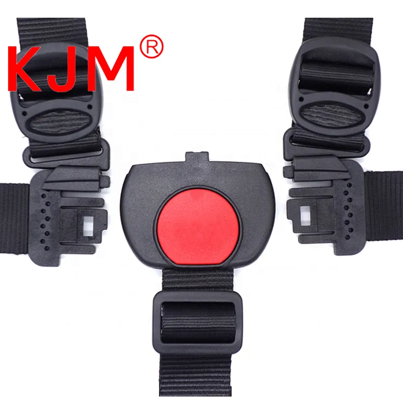 KJM Customized logo 5 Way Baby Car Seat Harness Strap Release Buckle for Umbrella Stroller