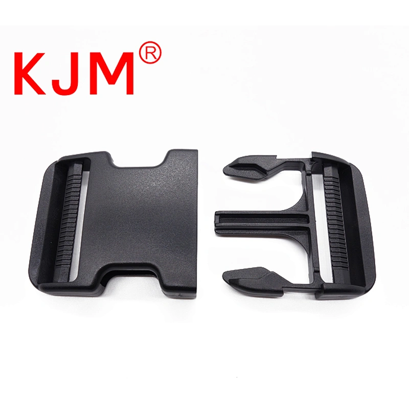 KJM wholesale plastic side release buckle 50mm safety belt adjustable buckle bag