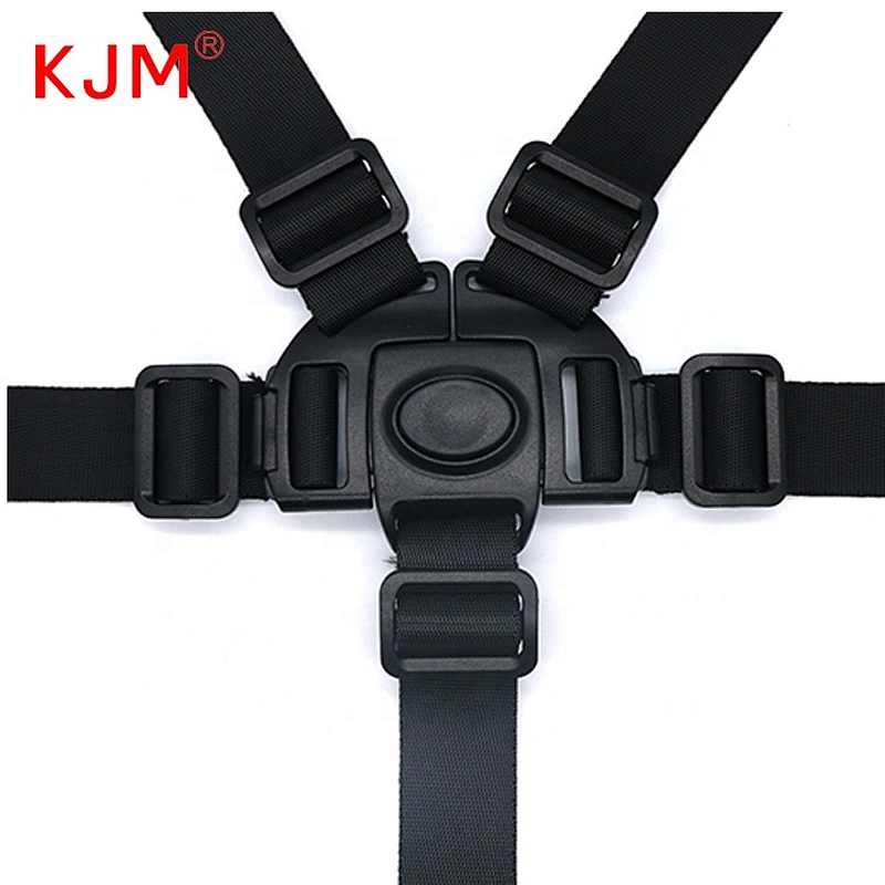 KJM Customized Colorful 5 Way Safety Seat Belt for Baby Pram Stroller