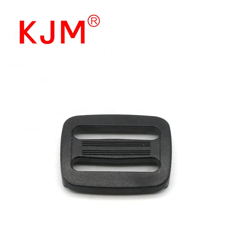 KJM 20mm 25mm 38mm Black Webbing Adjuster Plastic Tri Glide Slider Buckle for School Bag Backpack