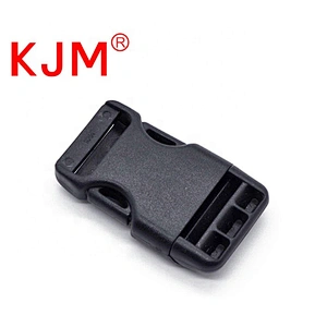 KJM Hot sale high quality black custom POM plastic strap belt buckle for backpack camera bag