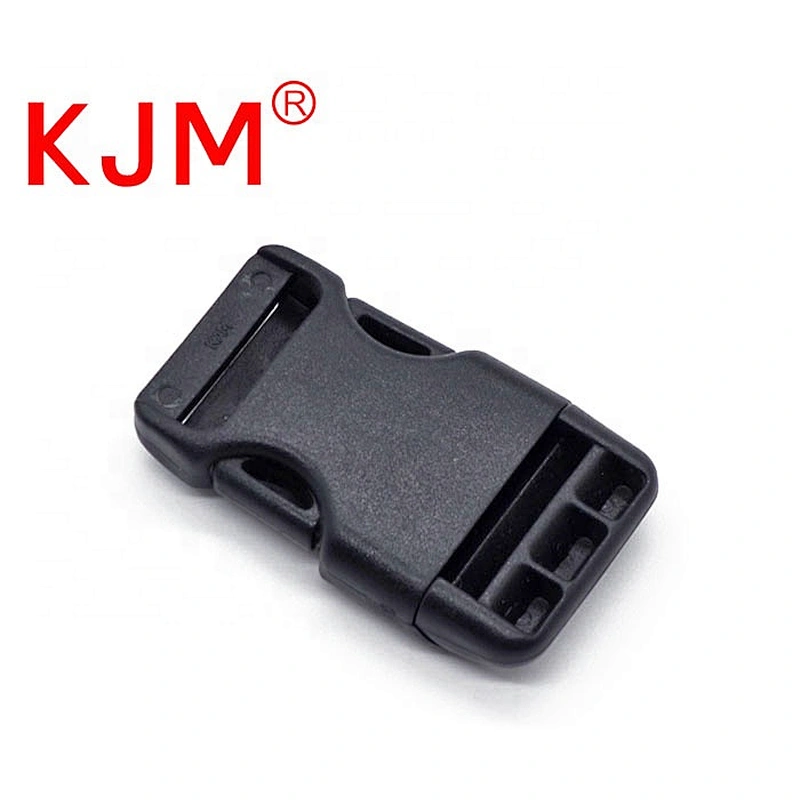 KJM Hot sale high quality black custom POM plastic strap belt buckle for backpack camera bag