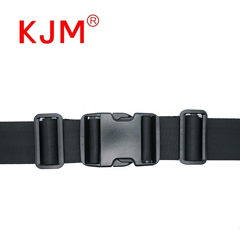 KJM Custom Logo Nylon Carry On  Luggage Strap with Adjustable Side Release Buckle