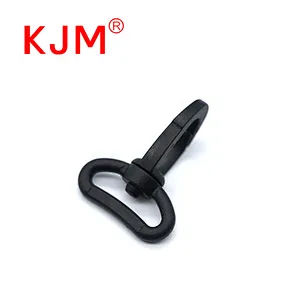 Plastic swivel snap hook with big hook head for webbing strap