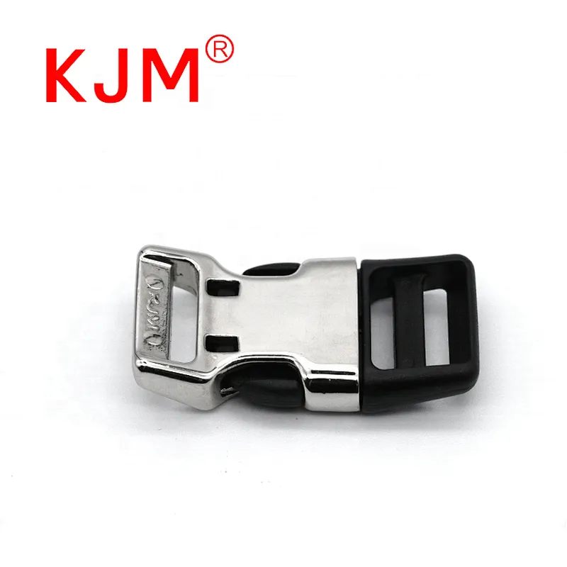 KJM Strong Pull Quick Side Release Metal Buckle for Dog Collar