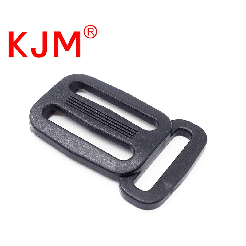 High plastic webbing slide tri-glide with loop belt buckle for bag straps