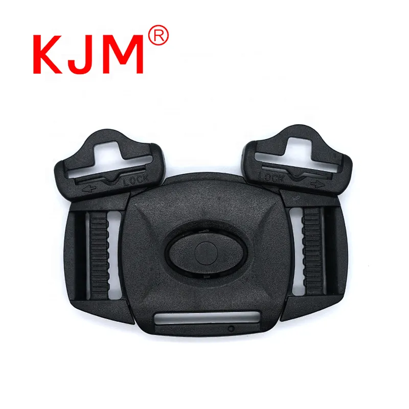 KJM China Manufacture Web Strap 5 Point Plastic Harness Buckle for Baby Stroller
