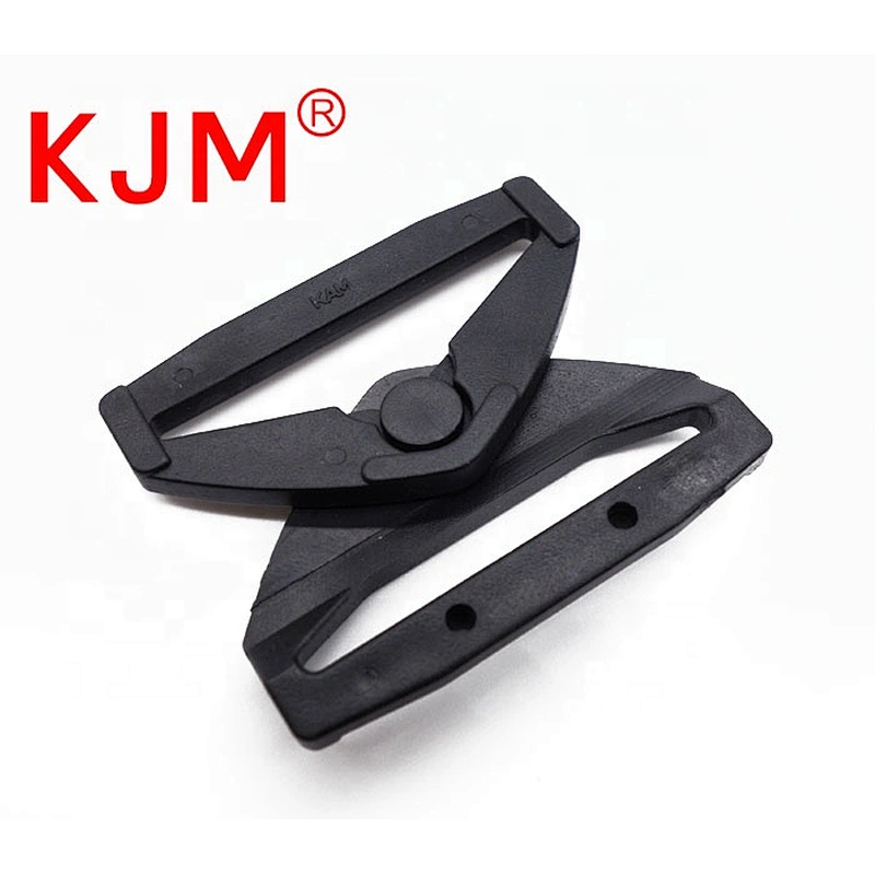 KJM High Quality Black POM Plastic Interlocking Buckle for Luggage Strap