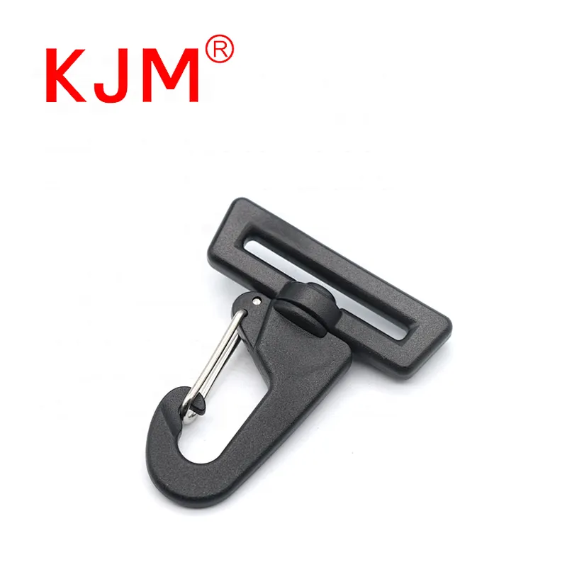 KJM Fashion Hiking Travel Backpack 25mm Shoulder Strap Bag Accessory Flat Plastic Swivel Snap Hook