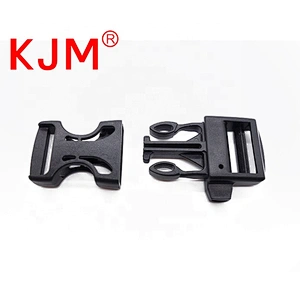 KJM 25mm Plastic Adjustable Side Release Buckle with Whistle for Backpack Sternum Strap
