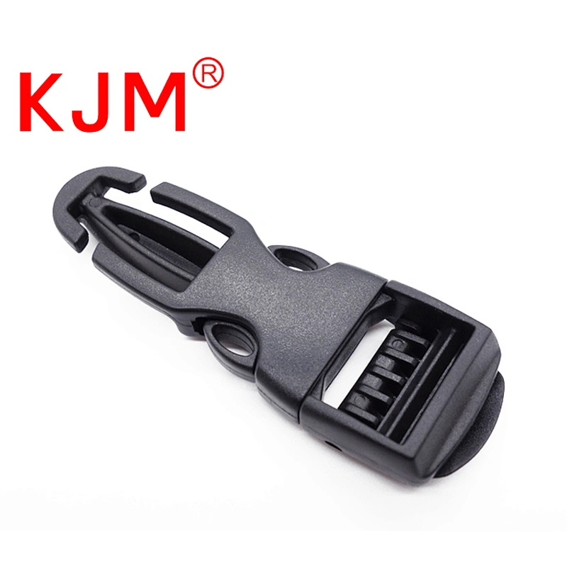 Bag accessories Black custom POM plastic strap belt side release buckle for luggage/backpack/suitcase