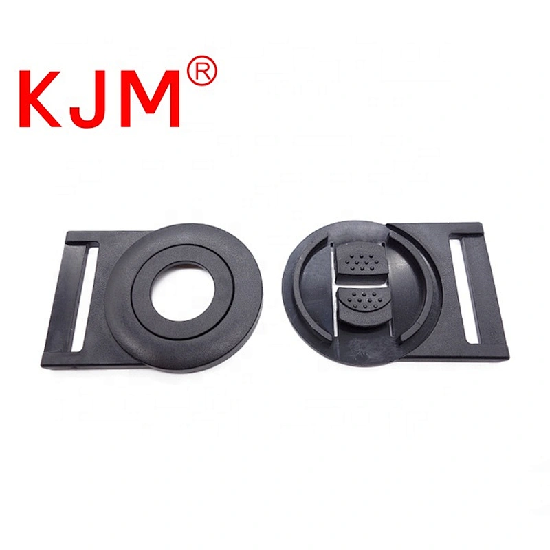 High quality 38mm black custom POM plastic strap belt front release buckle for backpack bag luggage
