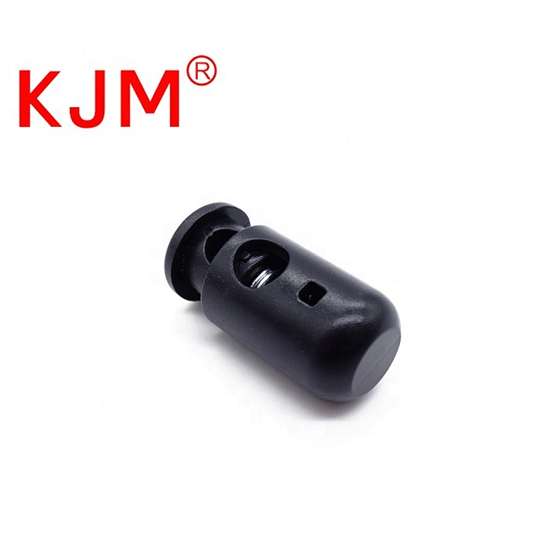 KJM 5mm Plastic Drawstring Cord End Barrel Type Cord Lock Spring Toggle Stopper for Backpacking Clothing