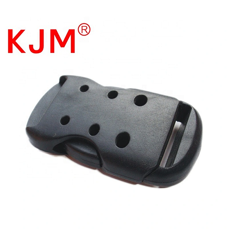 25mm black plastic buckles Dual adjustable security buckle for backpack webbing / strap