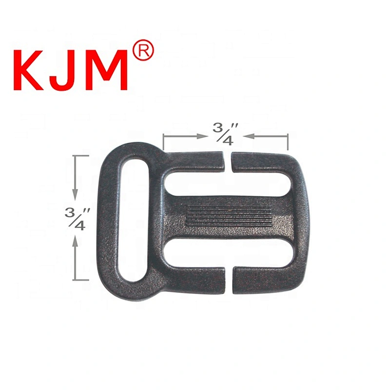 KJM Factory Price 20mm Plastic Tri Glide Buckle Clasp with Loop for Backpack