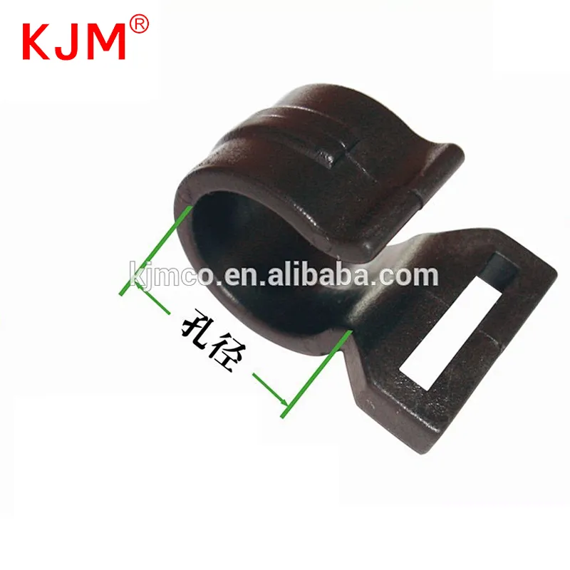 KJM hot sale durable POM 1 inch plastic black mini hooks for strap belt bag suitcase