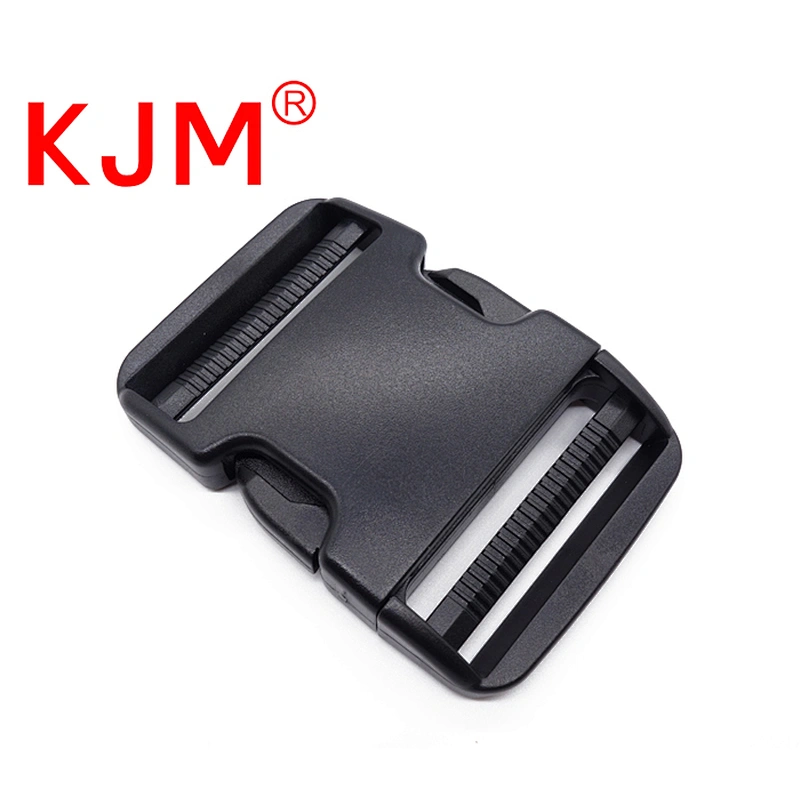 KJM wholesale plastic side release buckle 50mm safety belt adjustable buckle bag