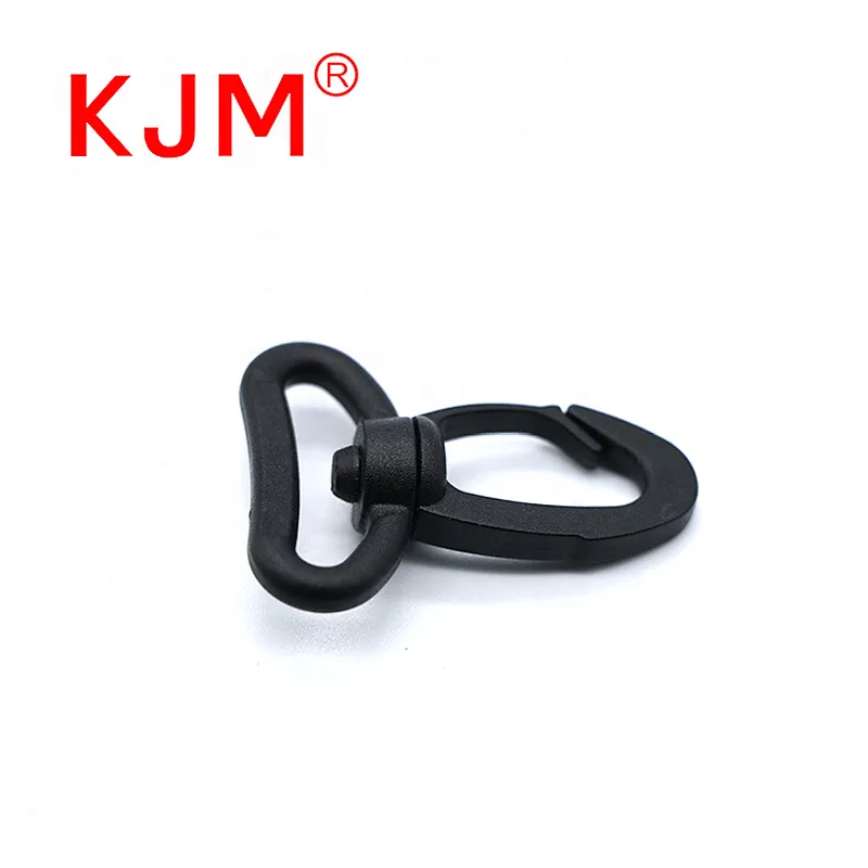 Plastic swivel snap hook with big hook head for webbing strap