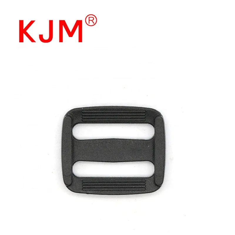 KJM 20mm 25mm 38mm Black Webbing Adjuster Plastic Tri Glide Slider Buckle for School Bag Backpack