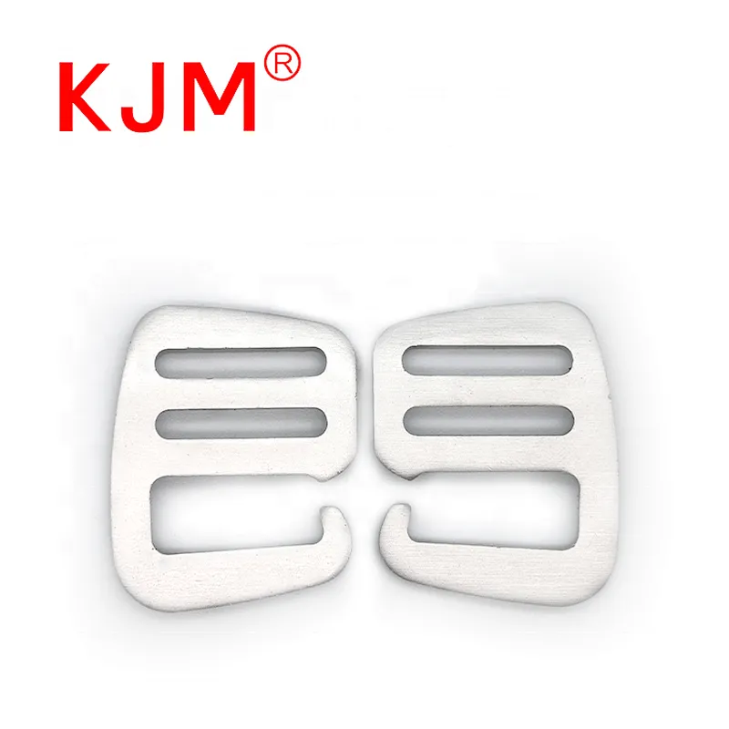 Customized Logo Backpack Accessories Webbing Black and Sliver G Hook Aluminum 20mm Buckle