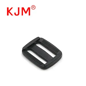 KJM 20mm 25mm 38mm Black Webbing Adjuster Plastic Tri Glide Slider Buckle for School Bag Backpack