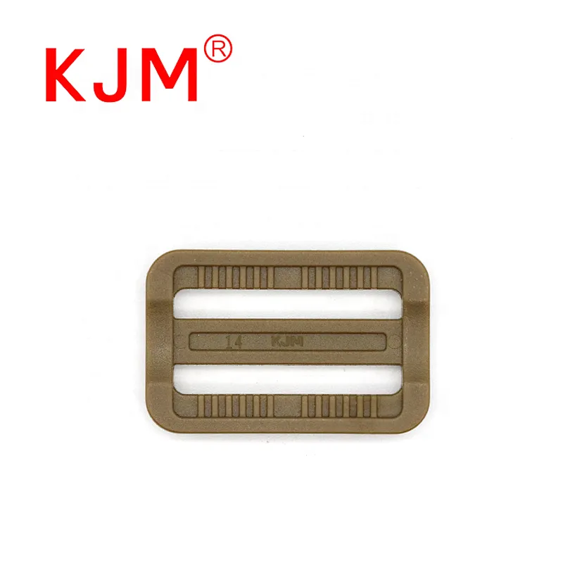 KJM Plastic Webbing Adjuster Anti-slip Tri-glide Slide Belt Buckle for Tactical Bag