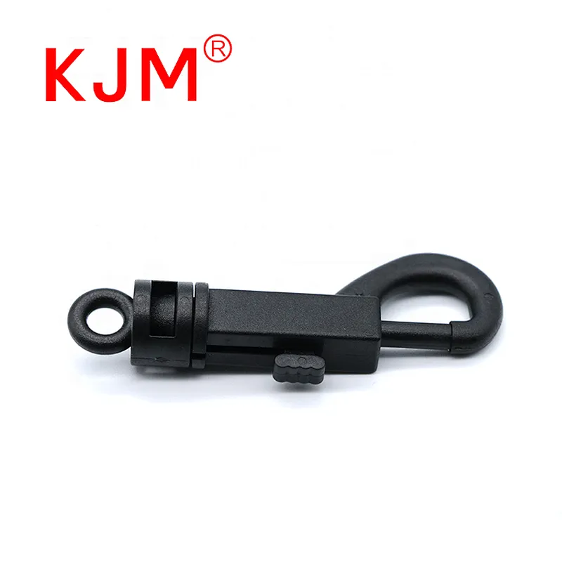 KJM in stock black plastic durable hook for strap webbing 6mm