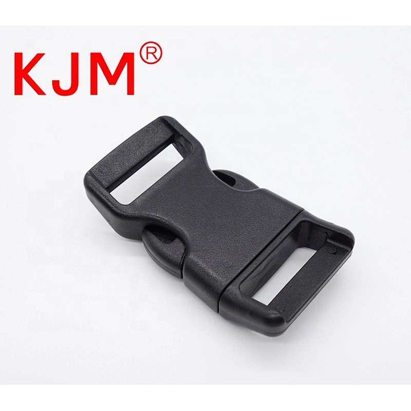 KJM customized side release plastic curved buckle for pet collar or bag