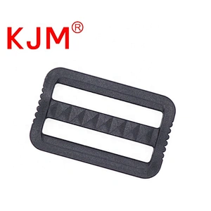 Factory Made Black POM Plastic Tri Glide Square Slide Buckle for Backpack