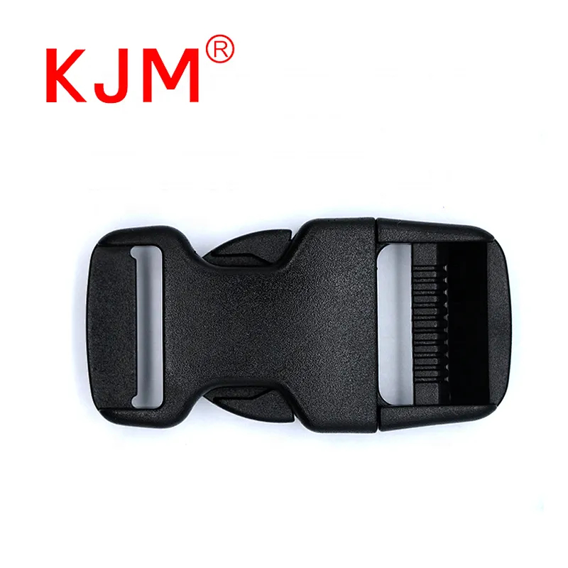KJM heavy duty adjustable 25mm plastic strap belt side release buckle bag for backpack