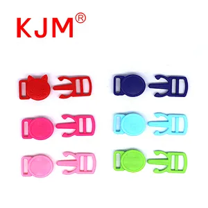 KJM Customized Color 10mm 5KG Quick Release Plastic Safety Breakaway Buckle for Cat Collar