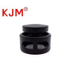 China Factory Price Plastic Spring Flat Cord Lock Double Toggle Stopper for Garment Bag
