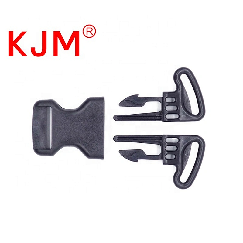 Dual POM plastic 3 way side release baby stroller buckle