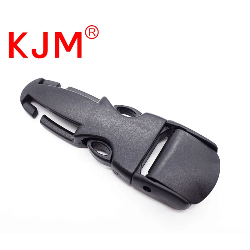 Bag accessories Black custom POM plastic strap belt side release buckle for luggage/backpack/suitcase