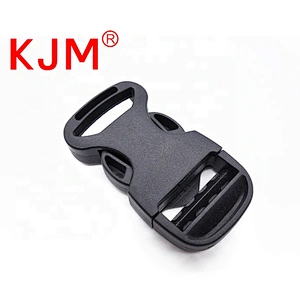 Plastic side release single adjustable buckle for backpack