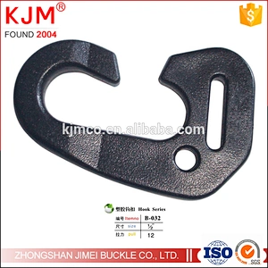 Wholesale Plastic J-shape Flat Hook for Backpack
