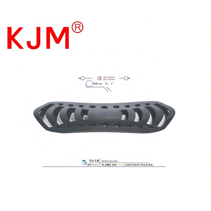 KJM In Stock Plastic PVC Rubber Tube Grip Handle with Webbing for Backpack Accessories