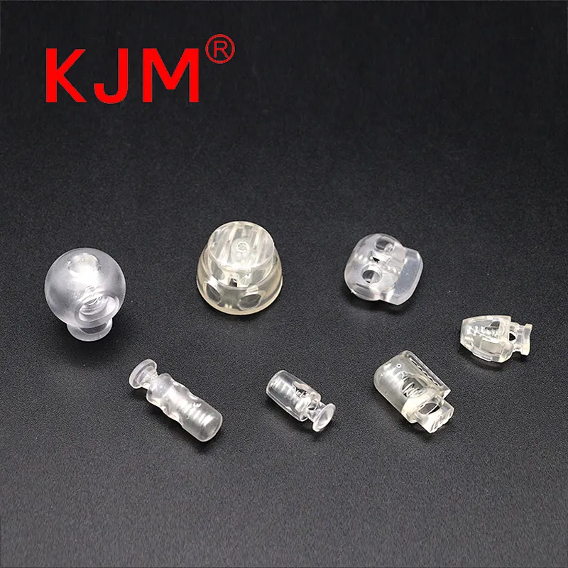 Factory Price 5mm Transparent Plastic Drawstring Cord End Cord Lock for Bag