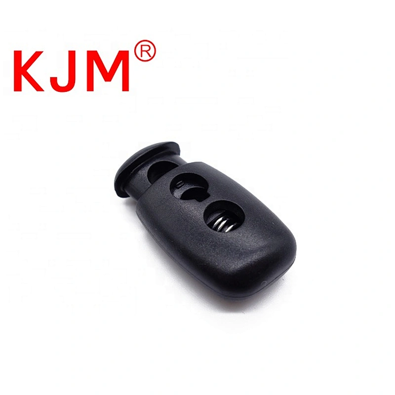 Plastic round cord lock with two holes 5mm