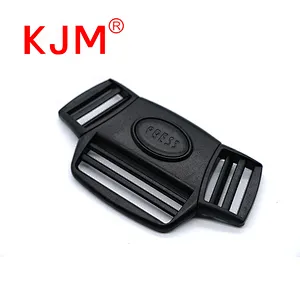 KJM Customized Logo 3 Way Adjustable Side Release Plastic Safety Buckle for Baby Carriage