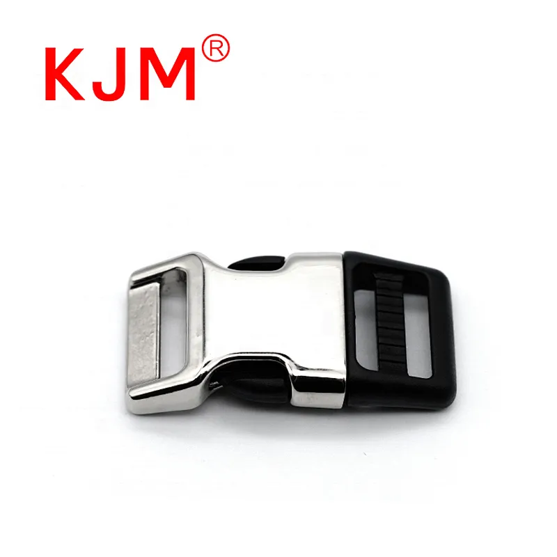 KJM Strong Pull Quick Side Release Metal Buckle for Dog Collar