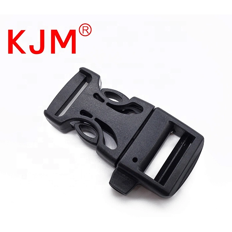 KJM 25mm Plastic Adjustable Side Release Buckle with Whistle for Backpack Sternum Strap
