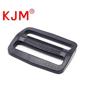 KJM Hot Sale Black Adjusted Buckle Plastic 3 Bar Slides Buckles for Webbing