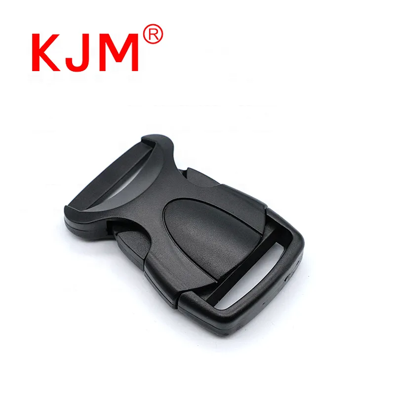 OEM Black Eco-friendly Plastic Contoured Side Release Buckle for School Bag or Backpack