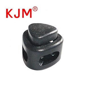 Round stopper backpack drawstring cord lock plastic buckle toggle stopper